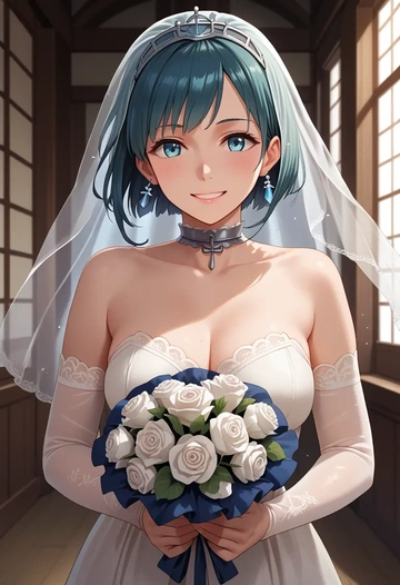 kantai_collection,asashio_(kancolle),wedding  - AI generated anime art