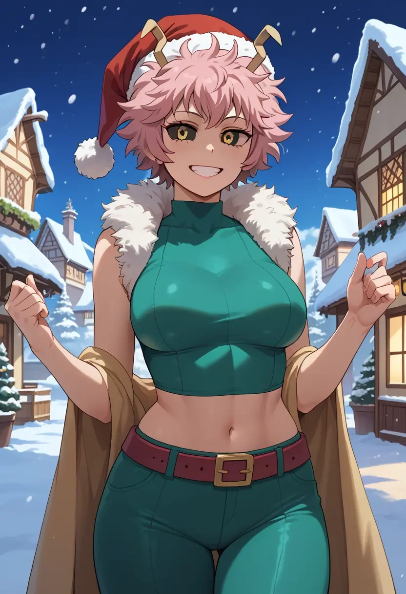 boku_no_hero_academia,ashido_mina,Christmas,dress  - 