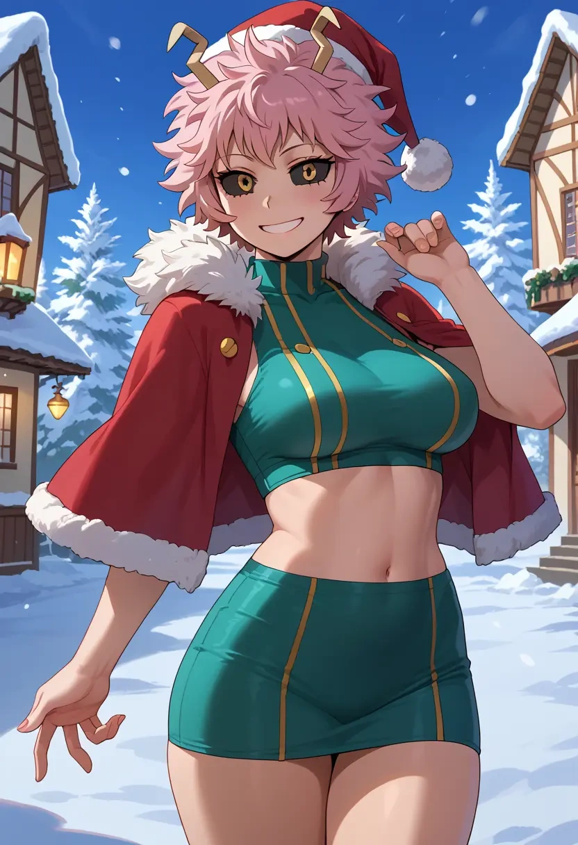 boku_no_hero_academia,ashido_mina,Christmas,dress  - 