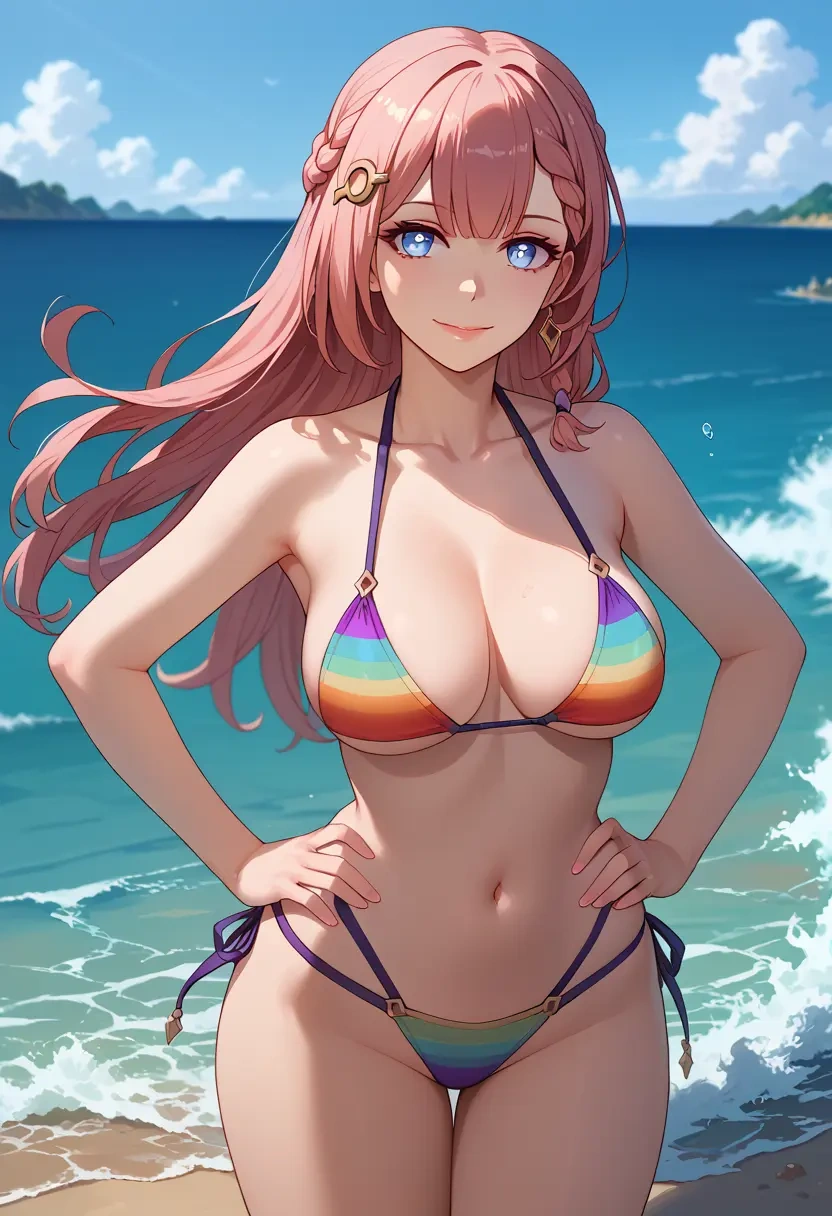 star rail,asta,bikini,rainbow-colored,sexy  - 