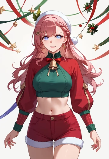 star rail,asta,Christmas,red velvet shorts  - AI generated anime art