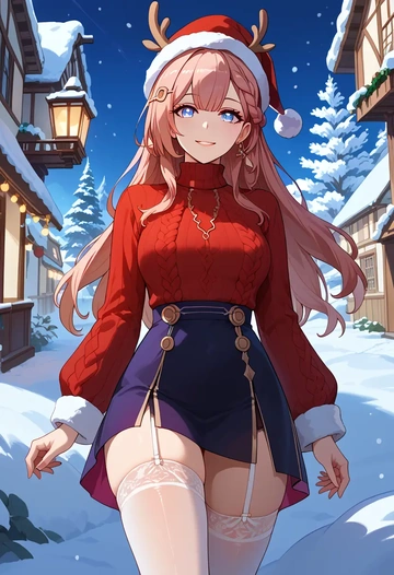 star rail,asta,sweater,stockings,Thigh garters  - AI generated anime art