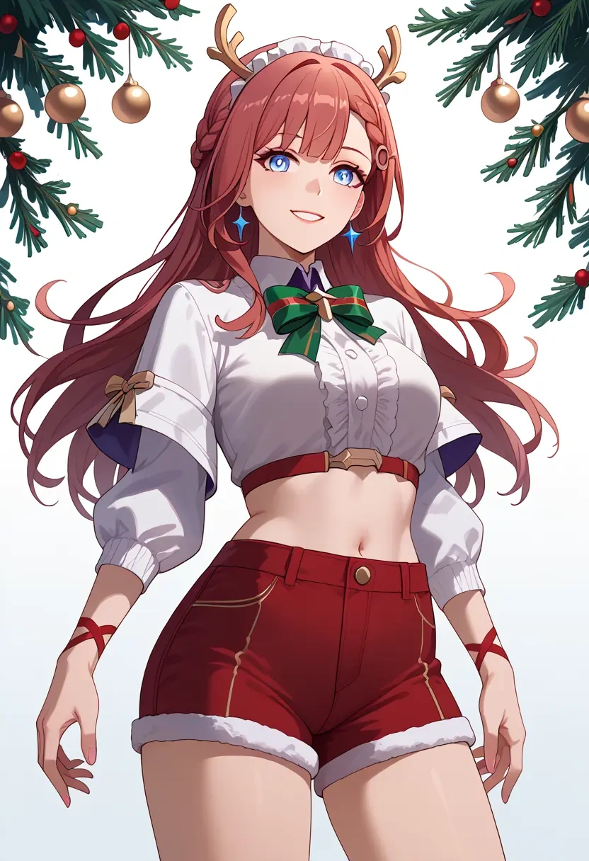 star rail,asta,Christmas,red velvet shorts  - 