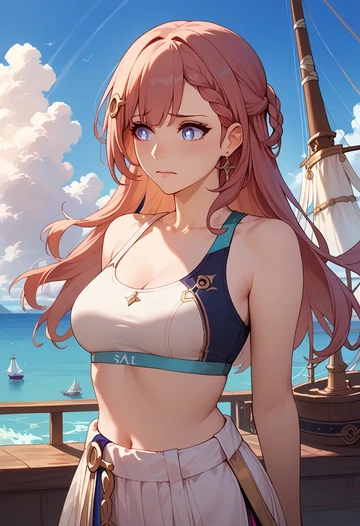 star rail,asta,sports bra,high-waisted leggings  - AI generated anime art