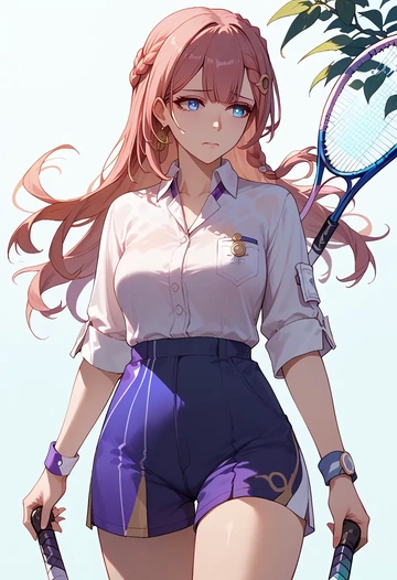 star rail,asta,tennis polo,skort  - AI generated anime art