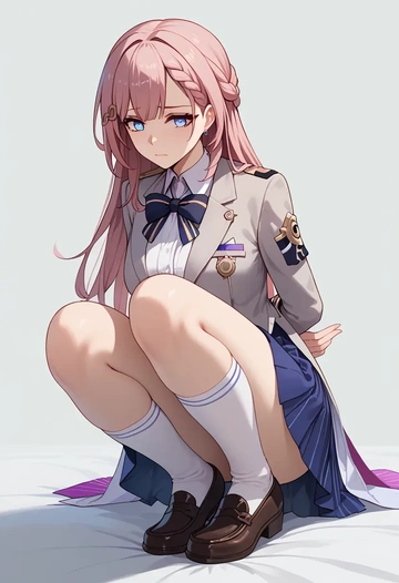 star rail,asta,winter,student uniform,blazer  - AI generated anime art