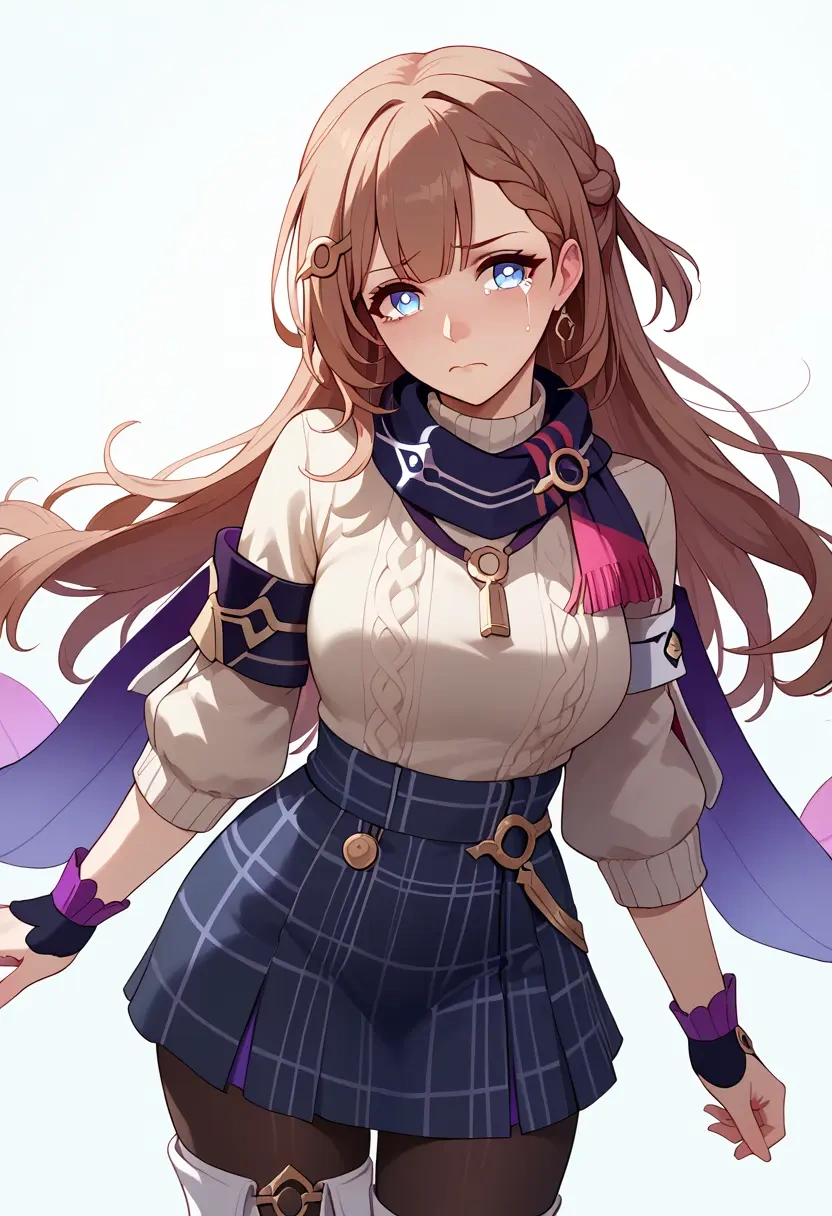 star rail,asta,winter,student uniform,fur-lined parka  - 