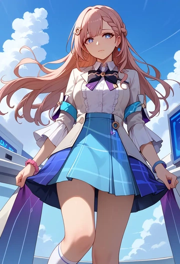 star rail,asta,spring,student uniform,blazer  - AI generated anime art