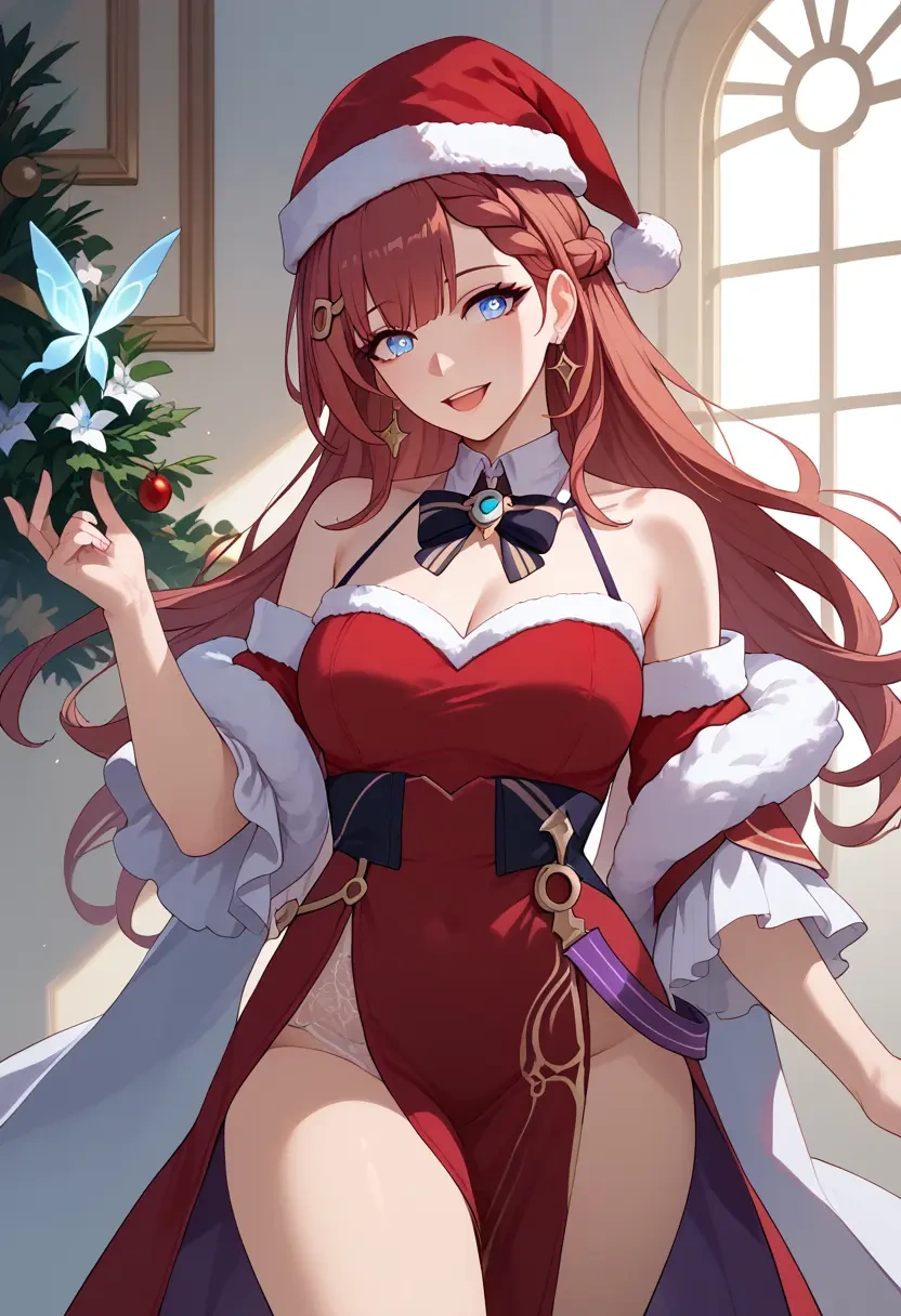 star rail,asta,Christmas,red velvet dress  - 