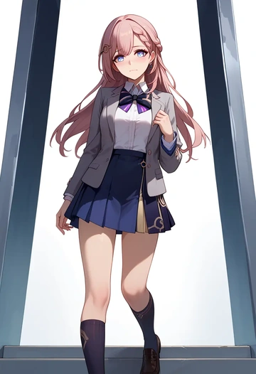 star rail,asta,winter,student uniform,blazer  - AI generated anime art