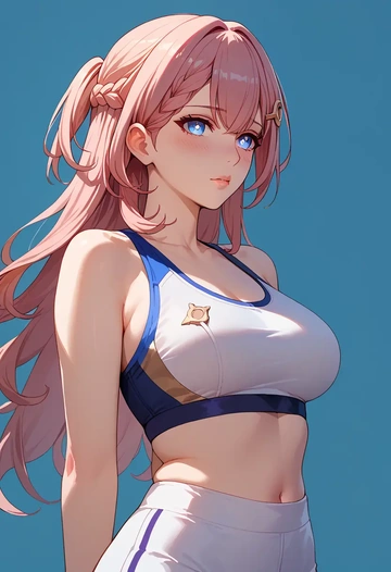 star rail,asta,sports bra,wide-leg joggers  - AI generated anime art