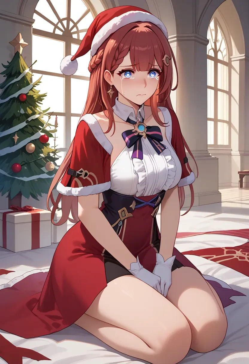 star rail,asta,Christmas,red velvet dress  - 