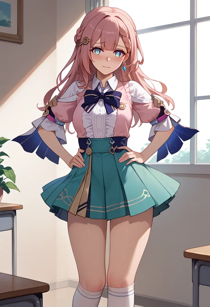 star rail,asta,spring,student uniform,blouse  - 