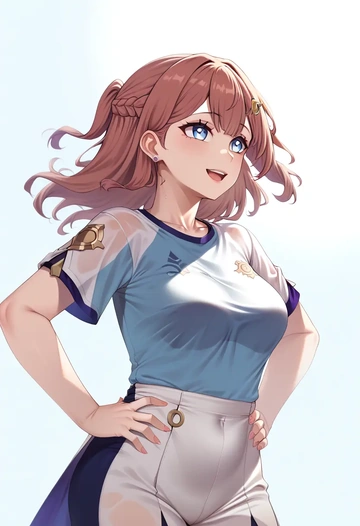 star rail,asta,running shirt,shorts,sneakers  - AI generated anime art