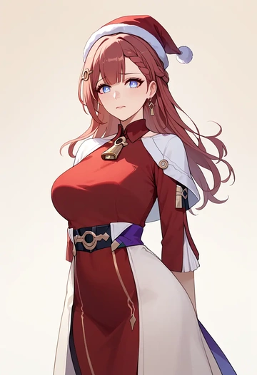 star rail,asta,Christmas,red velvet dress  - AI generated anime art