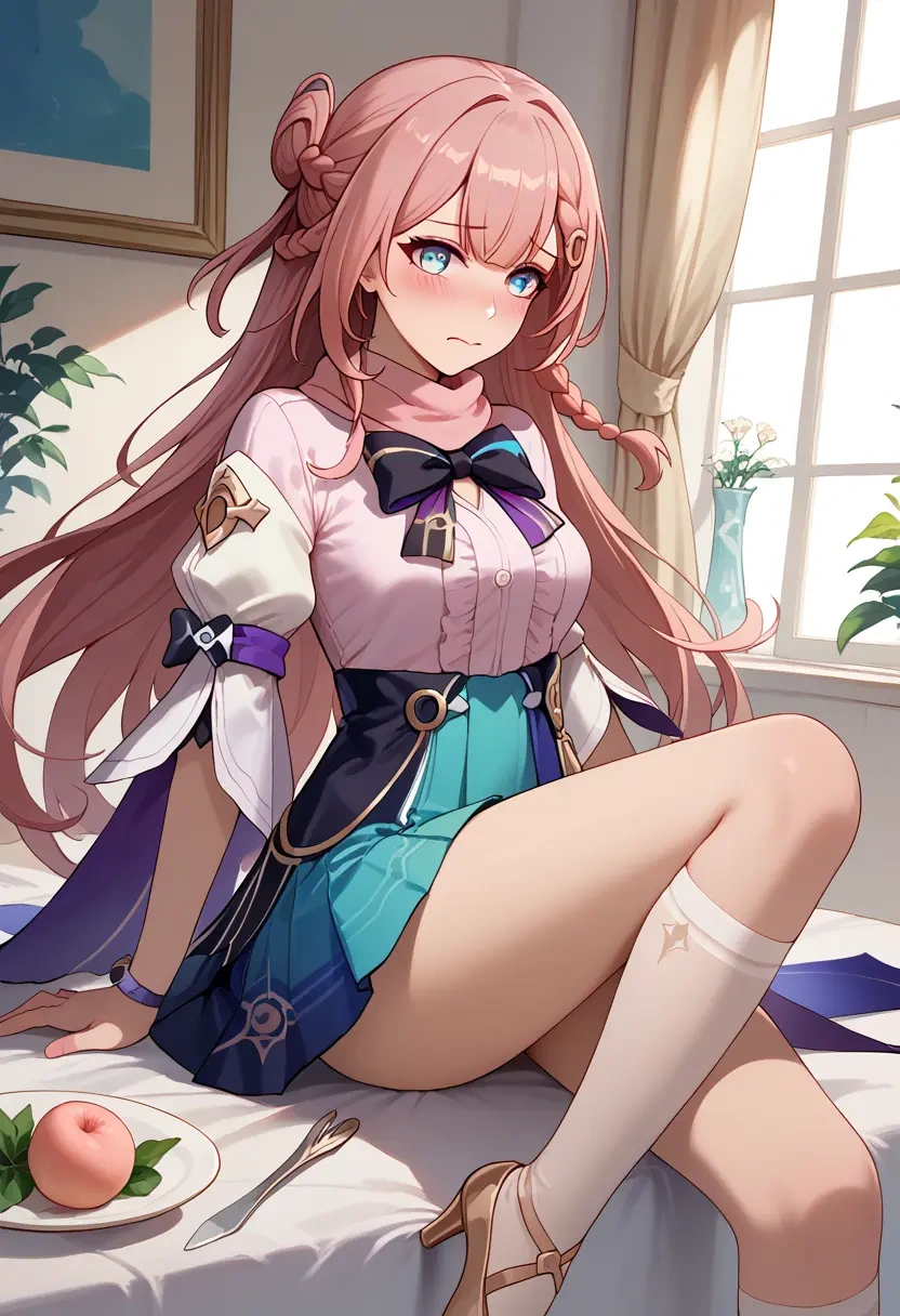 star rail,asta,spring,student uniform,blouse  - 