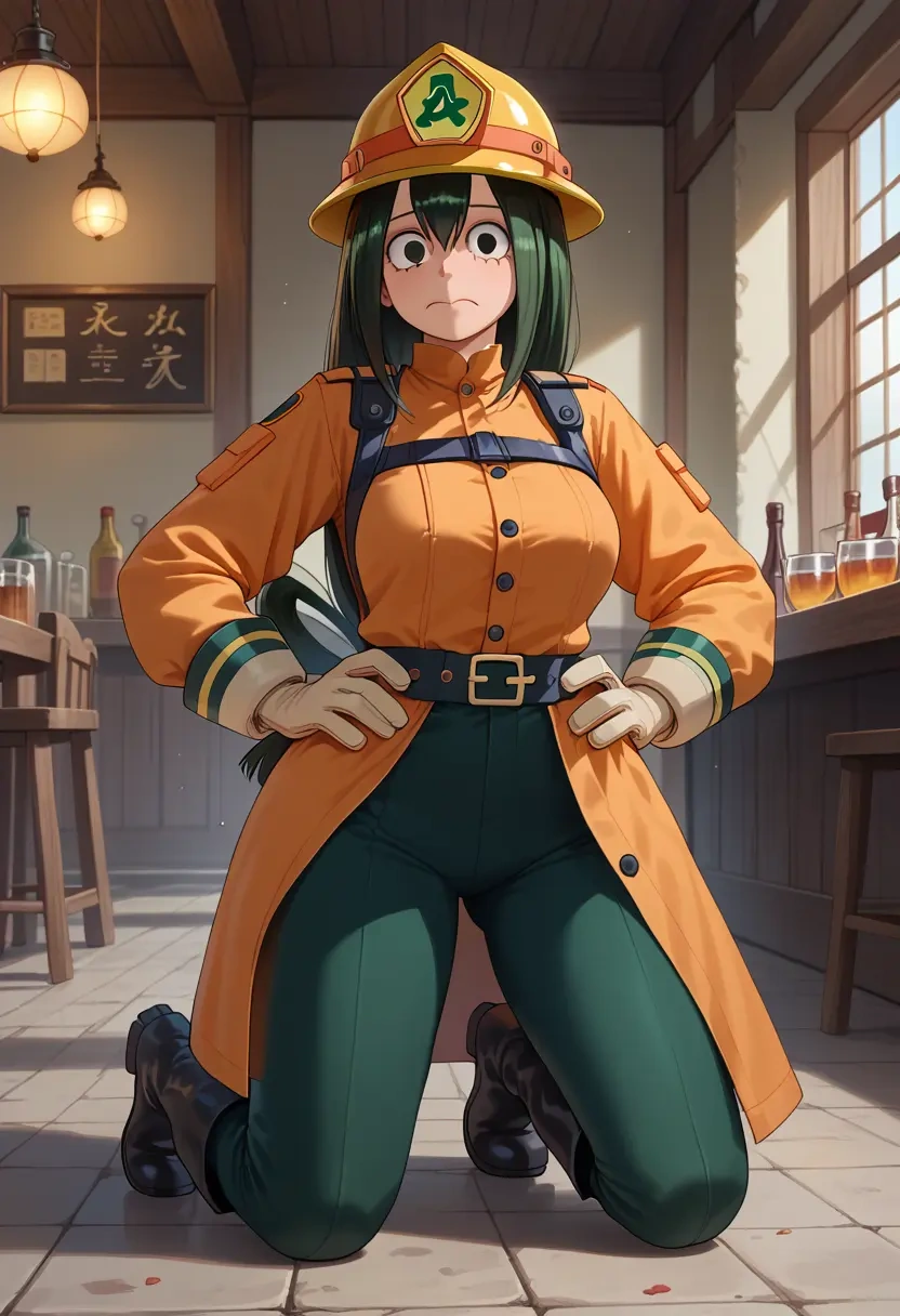 boku_no_hero_academia,asui_tsuyu,firefighter  - 