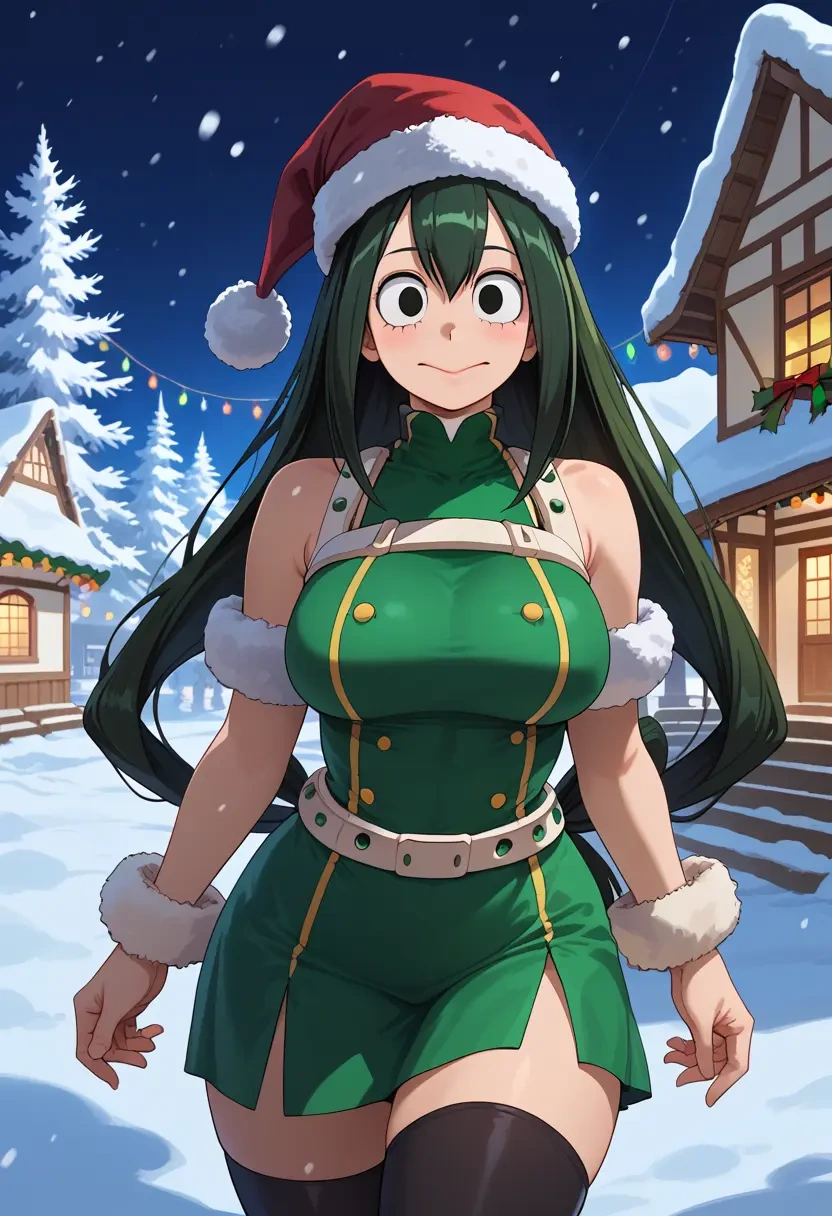 boku_no_hero_academia,asui_tsuyu,Christmas,dress  - 