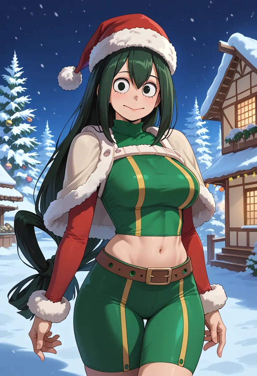 boku_no_hero_academia,asui_tsuyu,Christmas,dress  - 