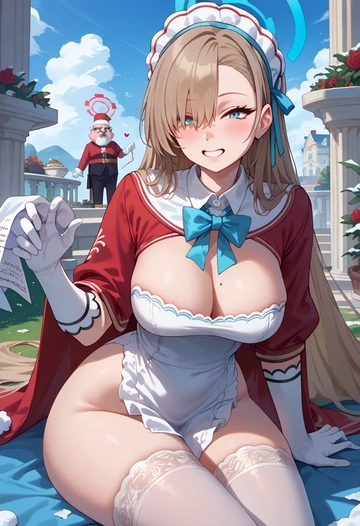 blue_archive,asuna_(blue_archive),Christmas,sexy, stockings,  - AI generated anime art