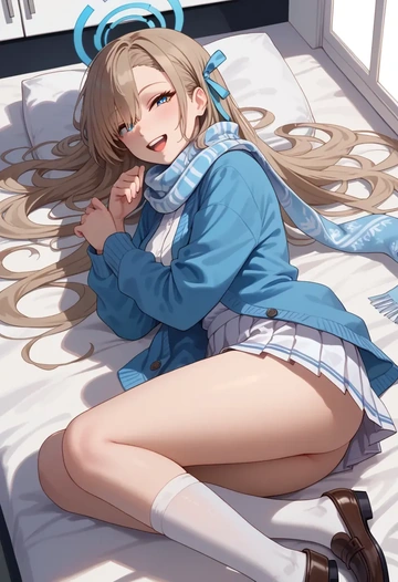 blue_archive,asuna_(blue_archive),spring,student uniform,cardigan  - AI generated anime art