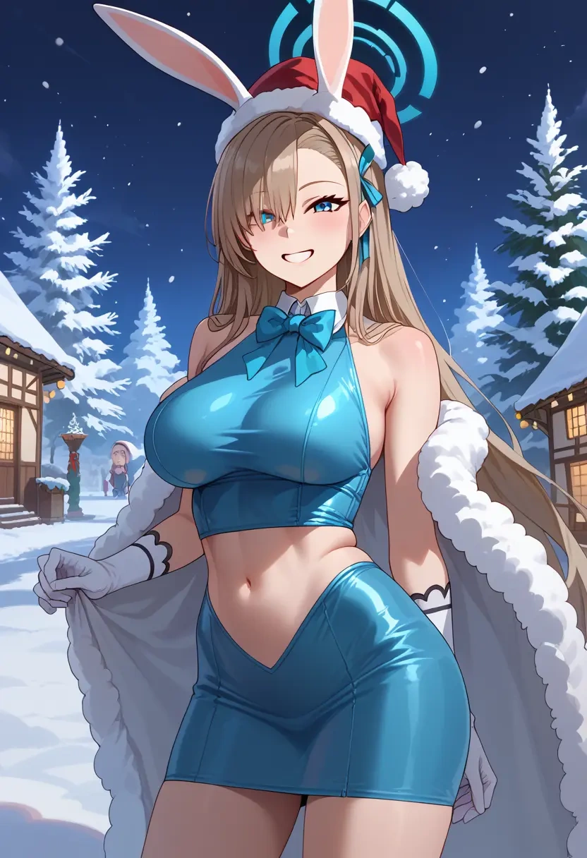 blue_archive,asuna_(bunny)_(blue_archive),Christmas,dress  - 