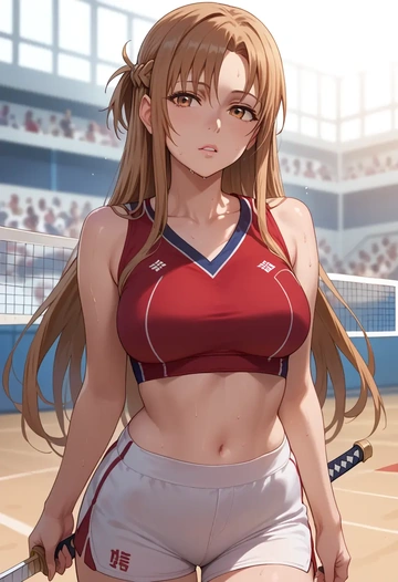 sword_art_online,asuna_(sao),volleyball uniform  - AI generated anime art