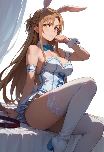 sword_art_online,asuna_(sao),bunny girl  - AI generated anime art