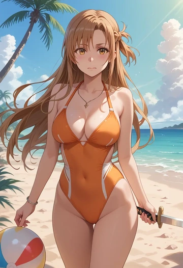 sword_art_online,asuna_(sao),bikini  - AI generated anime art