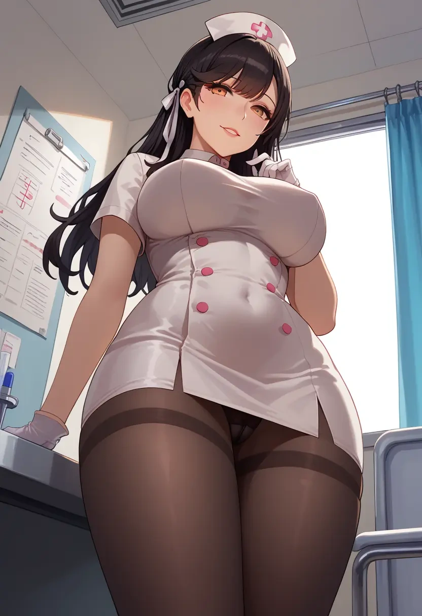 azur_lane,atago_(azur_lane),nurse pantyhose,mini skirt, sexy  - 