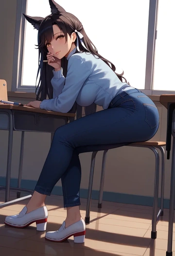 azur_lane,atago_(azur_lane),teacher  - AI generated anime art