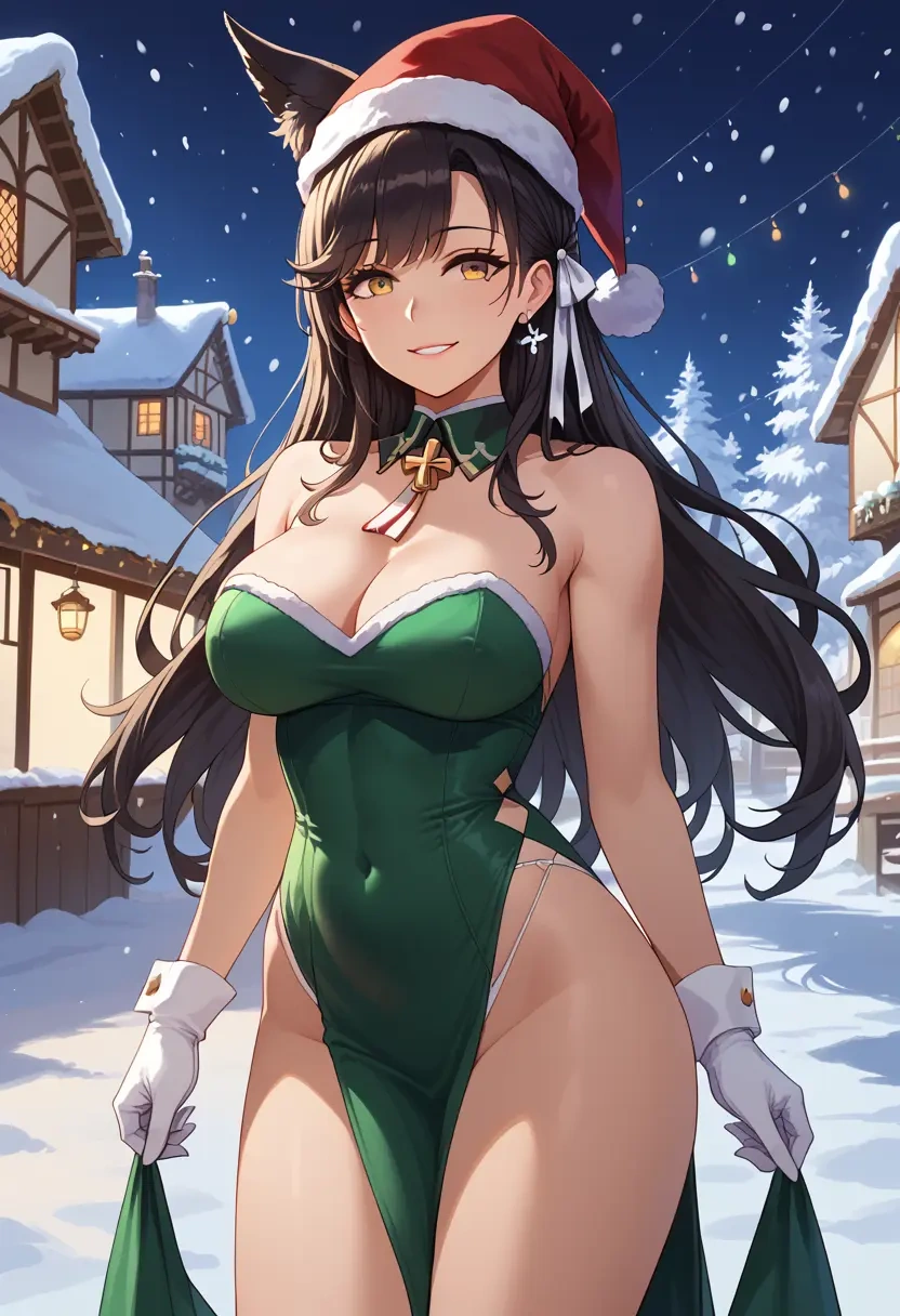 azur_lane,atago_(azur_lane),Christmas,dress  - 