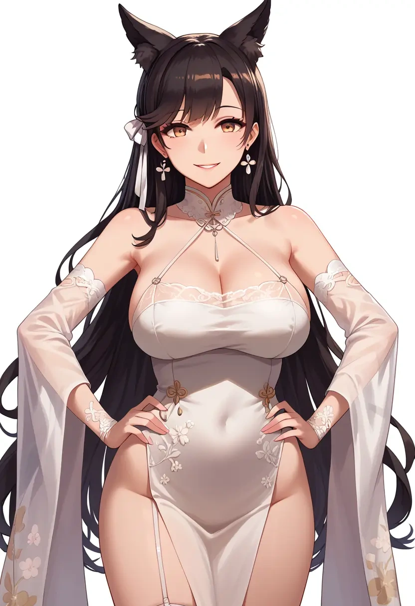 azur_lane,atago_(azur_lane),silk slip dress  - 