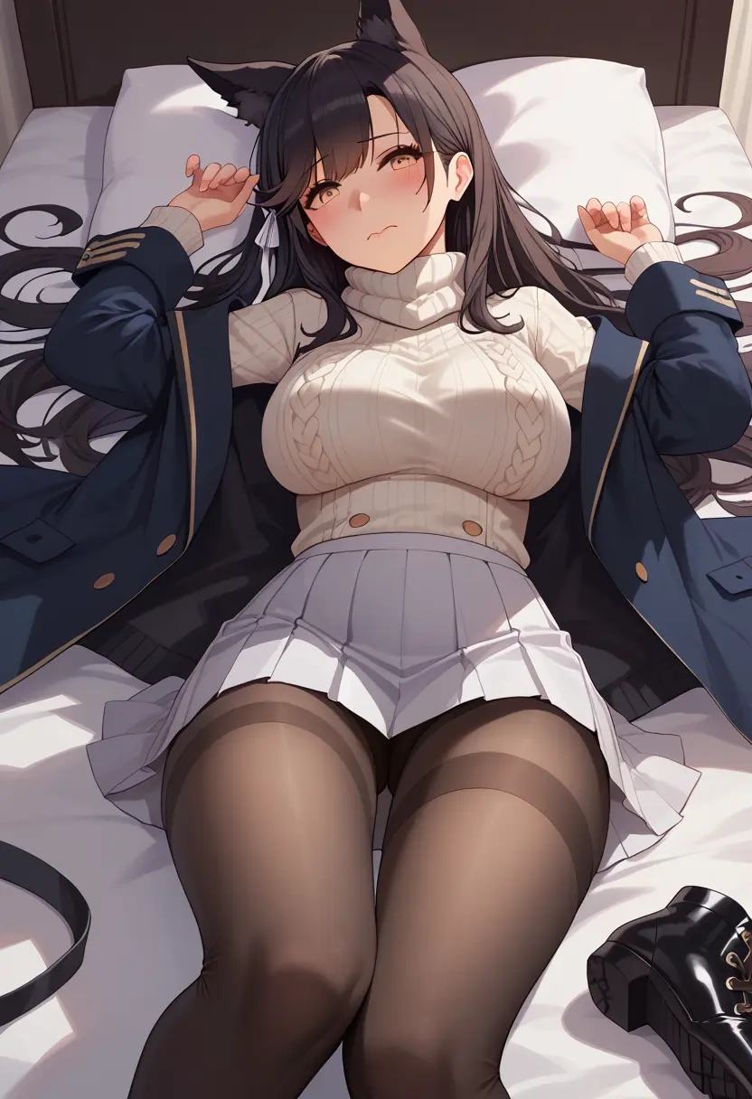 azur_lane,atago_(azur_lane),winter,student uniform,puffer coat  - 