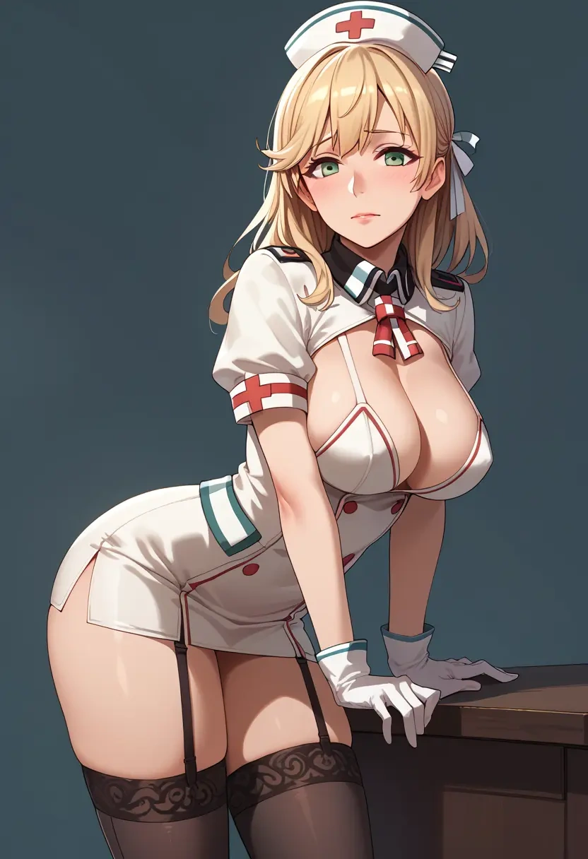 kantai_collection,atago_(kancolle),nurse pantyhose,mini skirt, sexy  - 