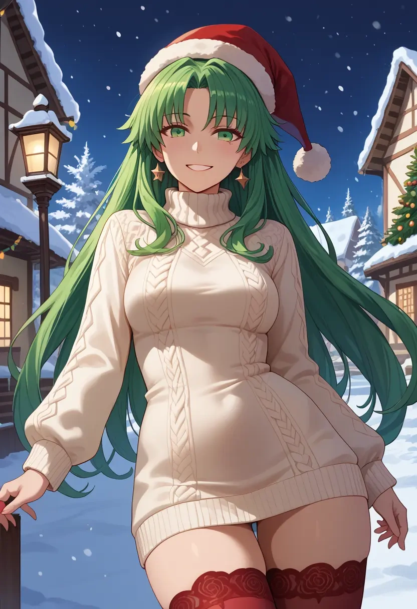 fate_(series),atalanta_(fate),Christmas,sweater dress,stockings  - 