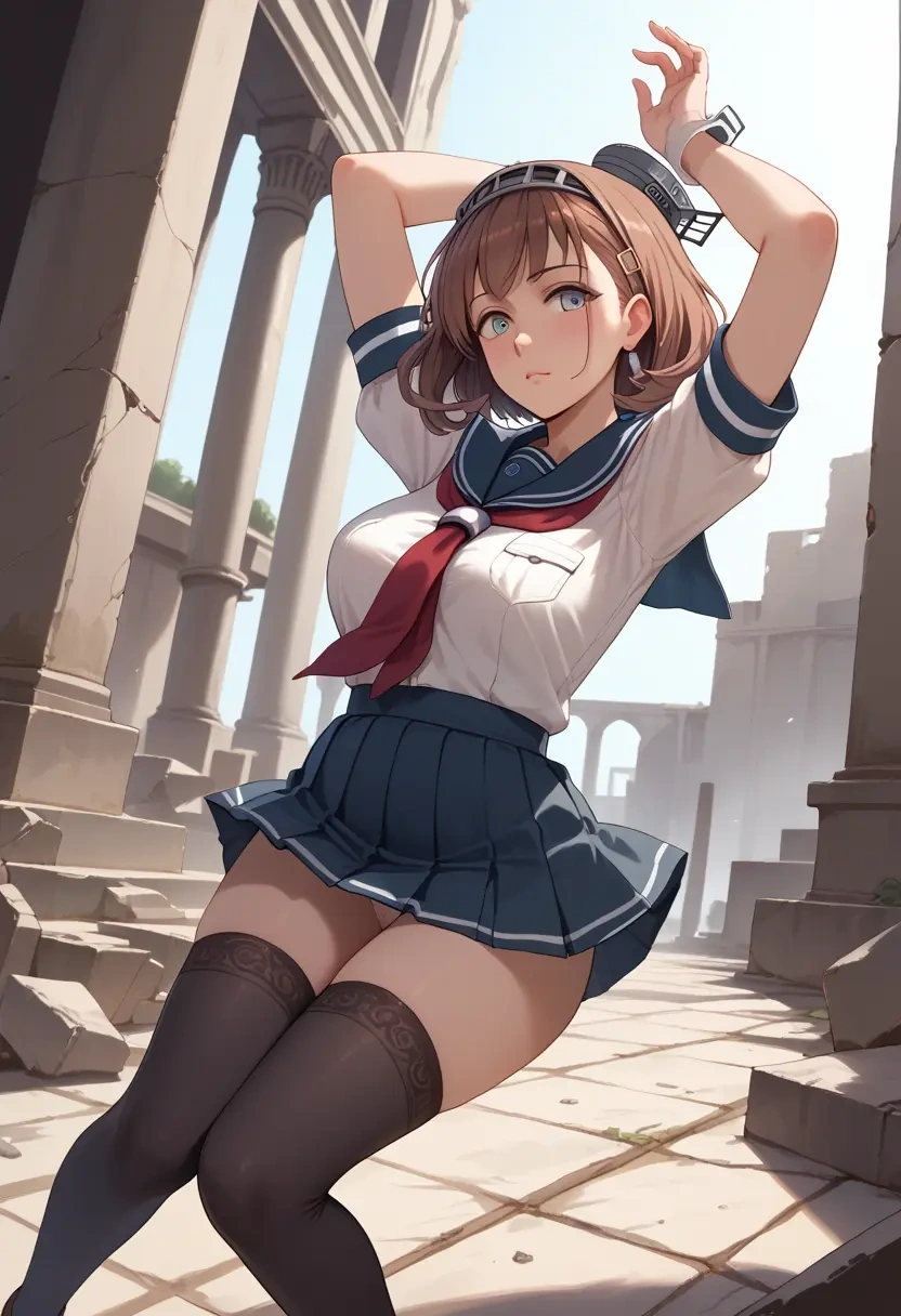 kantai_collection,atlanta_(kancolle),jk uniform, stockings  - 