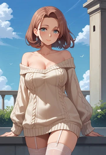 kantai_collection,atlanta_(kancolle),off-shoulder,sweater  - AI generated anime art