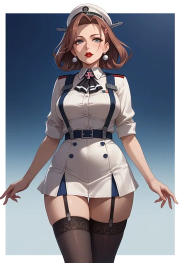 kantai_collection,atlanta_(kancolle),secretary,stockings  - AI generated anime art