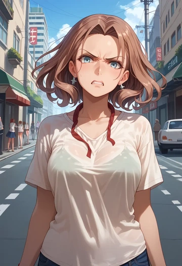 kantai_collection,atlanta_(kancolle),tie-dye shirt,dolphin shorts  - AI generated anime art