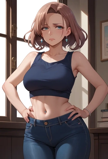 kantai_collection,atlanta_(kancolle),crop top  - AI generated anime art