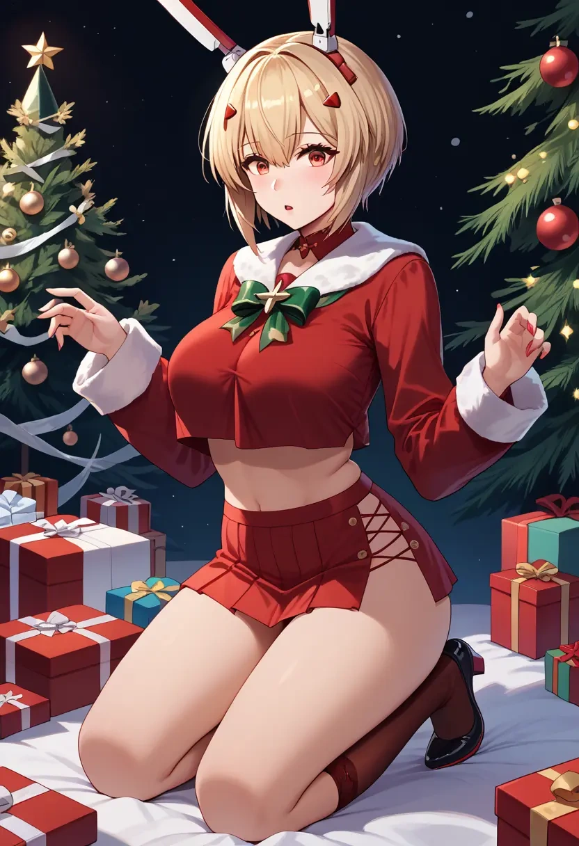 azur_lane,ayanami_(azur_lane),Christmas,skirt  - 