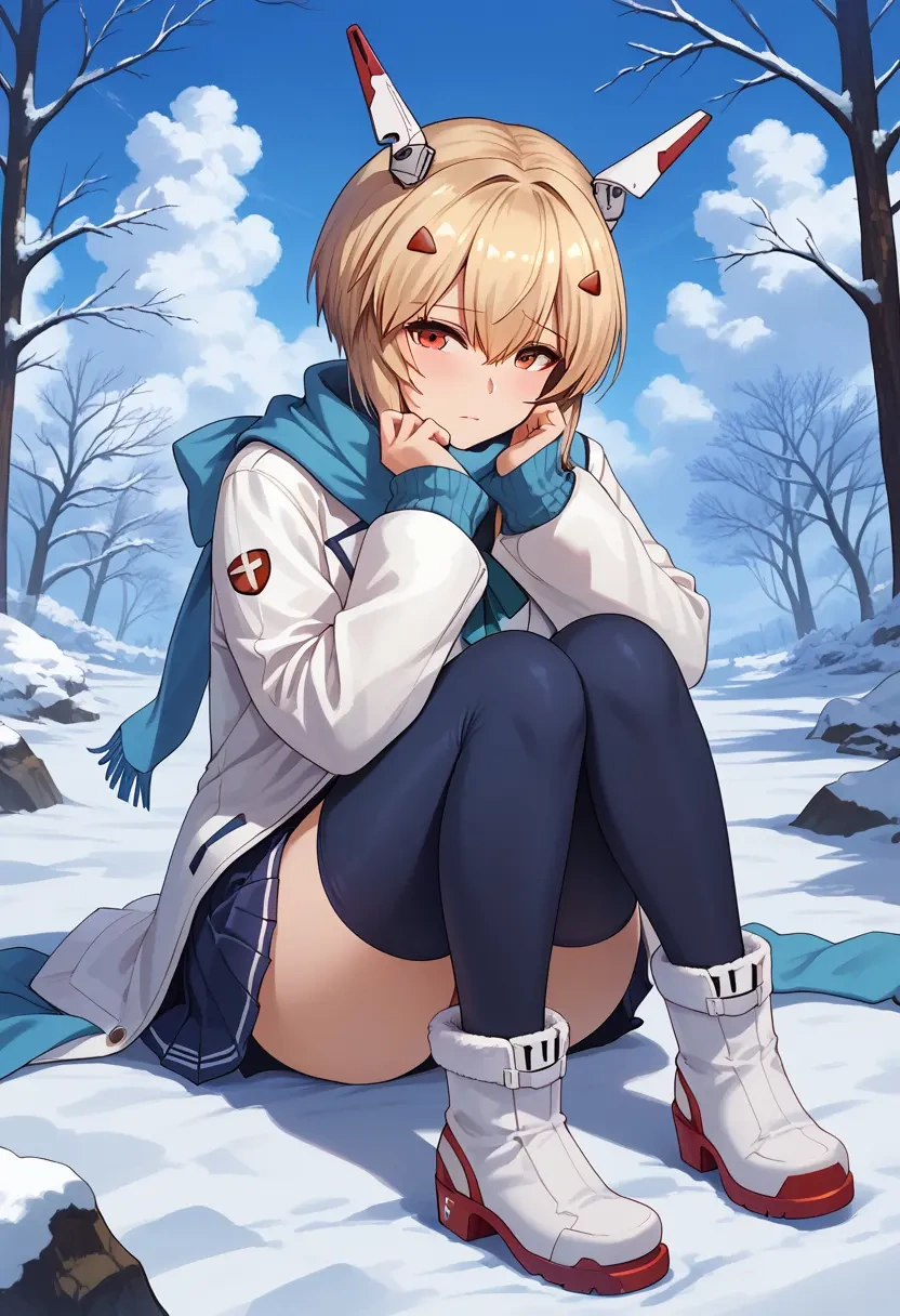 azur_lane,ayanami_(azur_lane),winter,student uniform,puffer jacket  - 