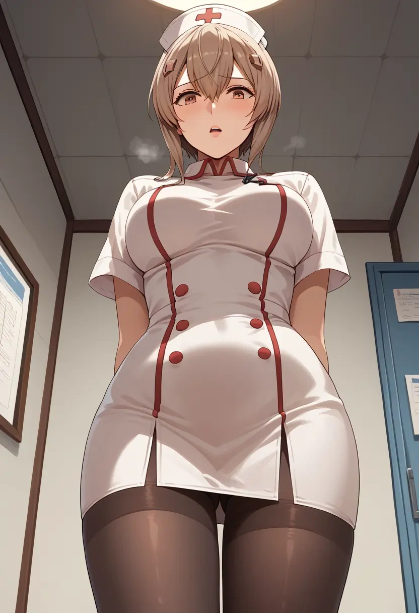 kantai_collection,ayanami_(kancolle),nurse pantyhose,mini skirt, sexy  - 