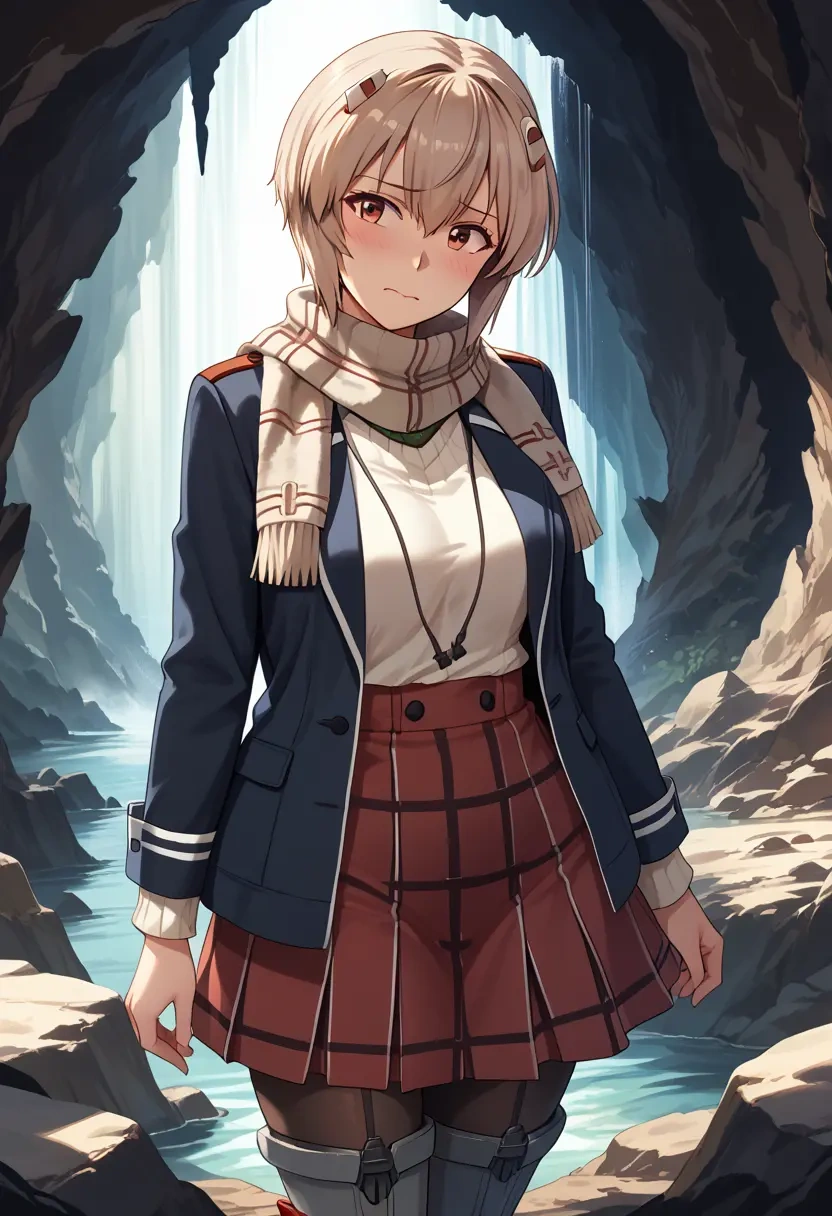 kantai_collection,ayanami_(kancolle),winter,student uniform,fur-collared jacket  - 