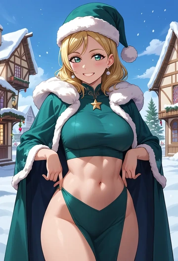 love_live!,ayase_eli,Christmas,dress  - AI generated anime art