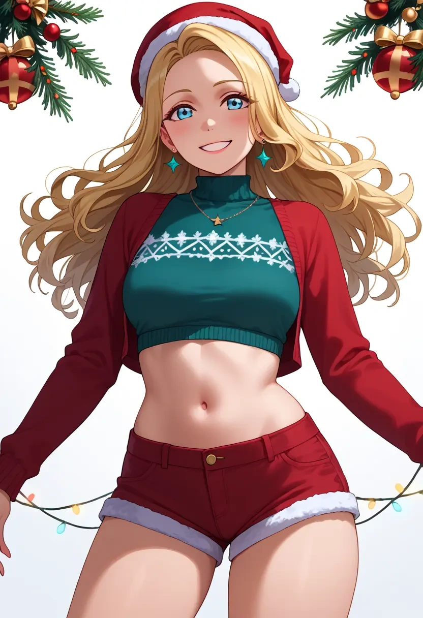 love_live!,ayase_eli,Christmas,red velvet shorts  - 