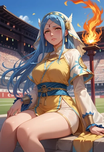 fire_emblem,azura_(fire_emblem),athletic  - AI generated anime art