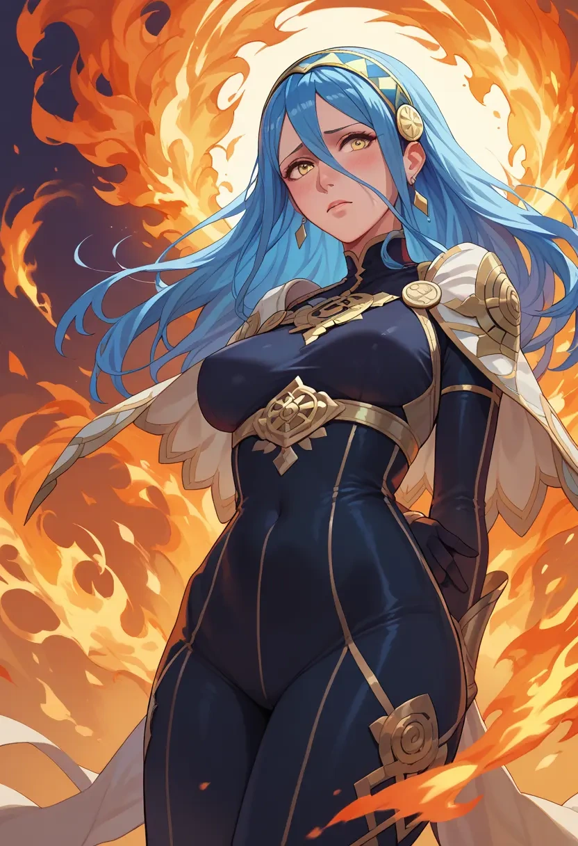 fire_emblem,azura_(fire_emblem),black widow bodysuit,spiderweb cape,leather gloves  - 