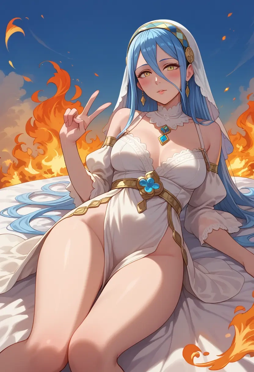 fire_emblem,azura_(fire_emblem),silk slip dress  - 